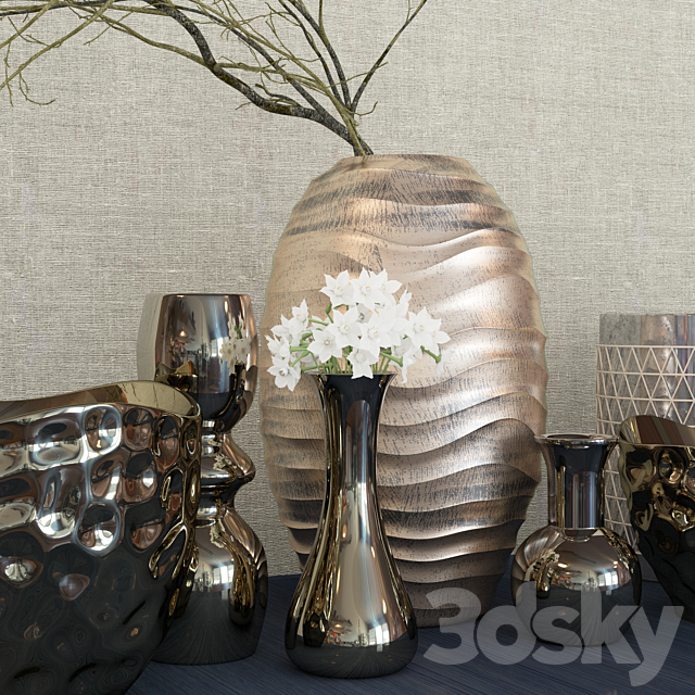 Decor set Kelly Hoppen 4 _ decorative set 3DSMax File - thumbnail 2