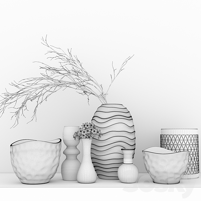 Decor set Kelly Hoppen 4 _ decorative set 3DSMax File - thumbnail 3