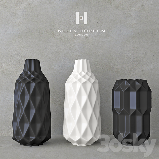 Decor set Kelly Hoppen 5 _ set of vases 3DSMax File - thumbnail 1