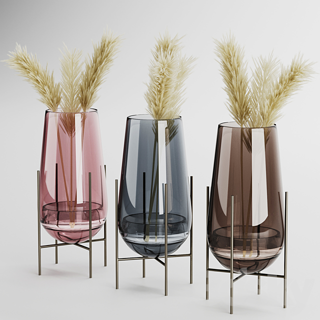 Decor vase set 1 NSV 3ds Max - thumbnail 2