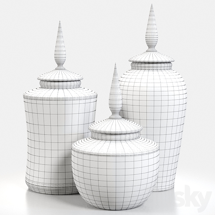 Decor vases 3DS Max - thumbnail 2