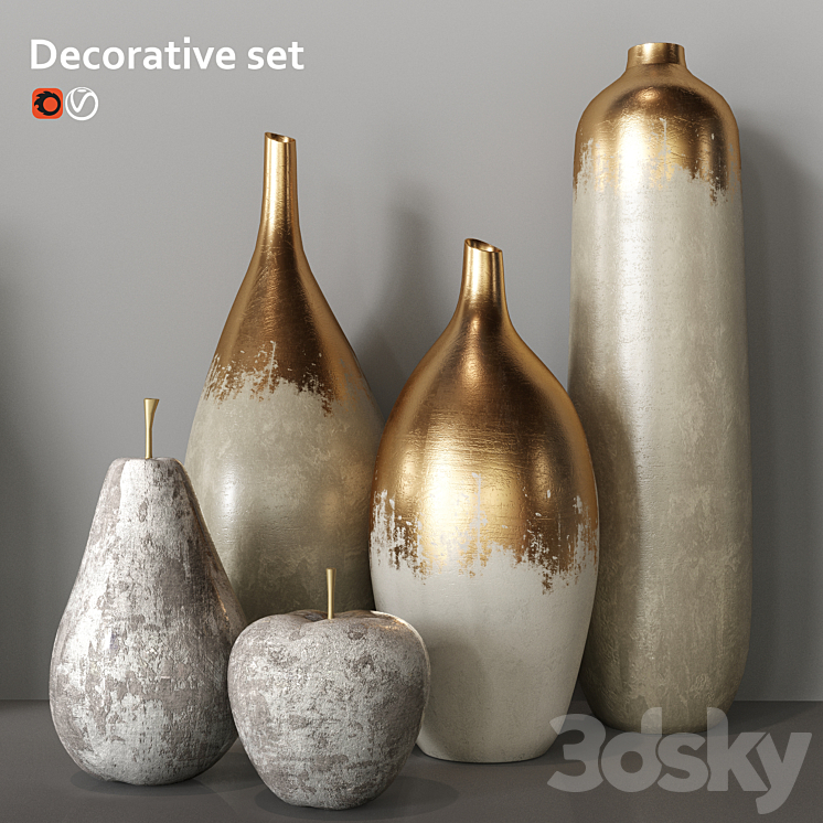 Decorative set 3DS Max - thumbnail 1