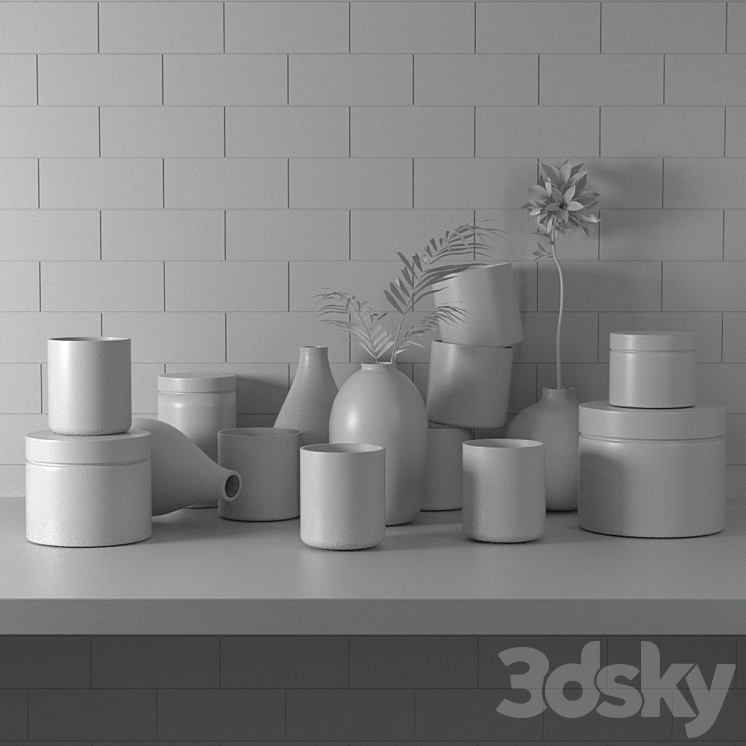 Decorative set 3DS Max - thumbnail 2