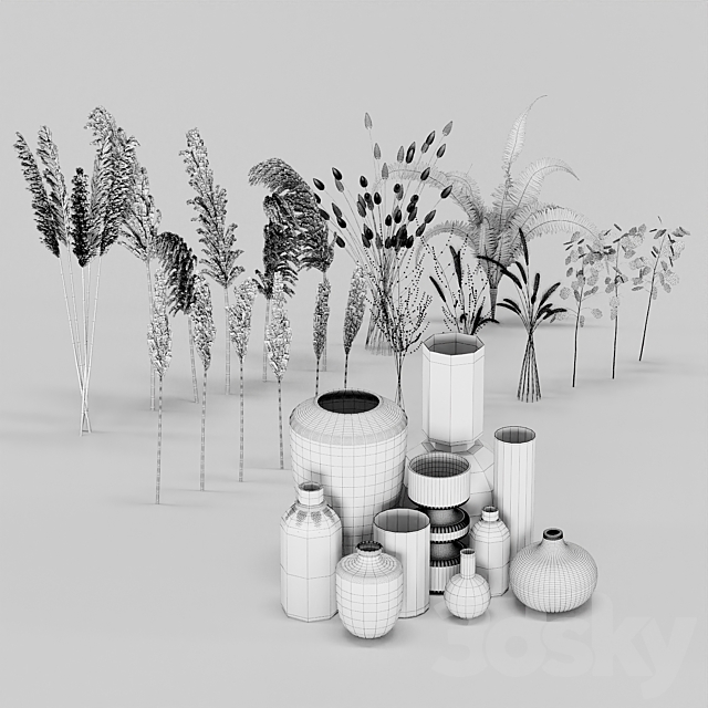 Decorative Set No3 (Corona Version) 3DSMax File - thumbnail 3