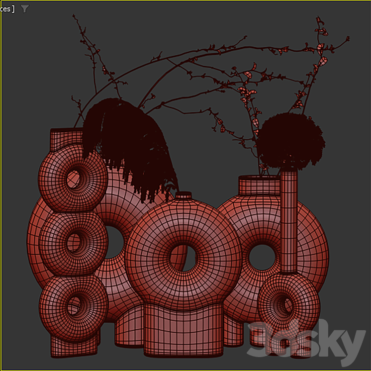 Decorative Vase 3 3DS Max Model - thumbnail 2