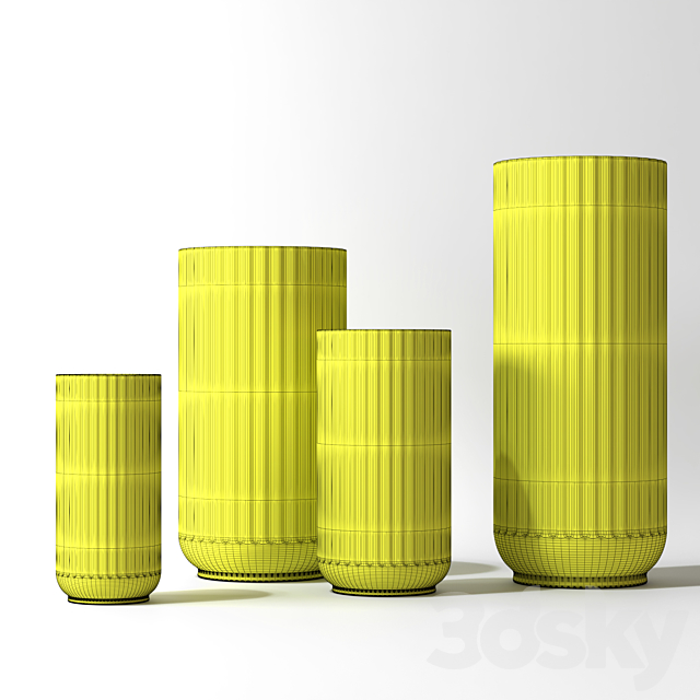 decorative vase set 001 3DSMax File - thumbnail 2