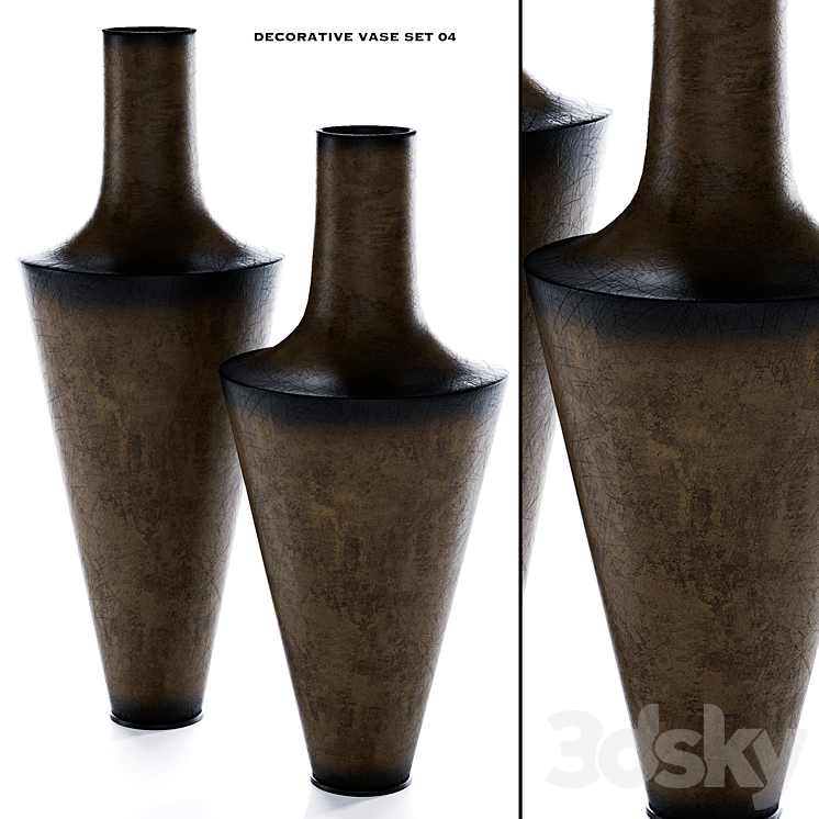 decorative vase set 04 3DS Max - thumbnail 1