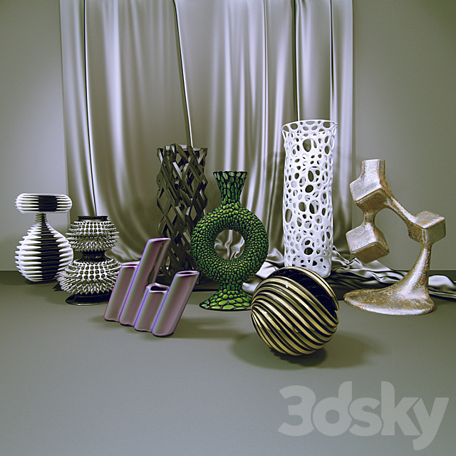 Decorative vases 3ds Max - thumbnail 1