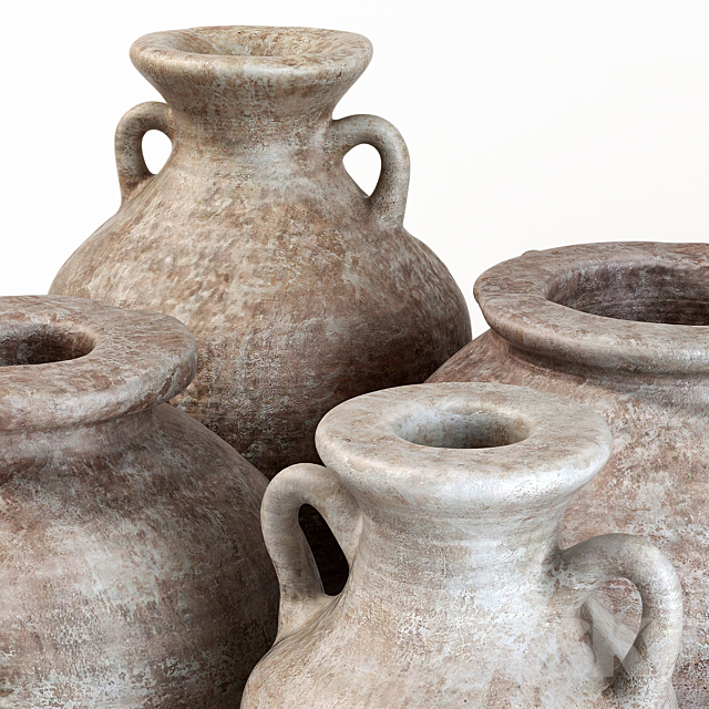 Dishes old history n1 _ Old clay jugs 3DS Max Model - thumbnail 2