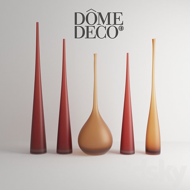 Dome Deco. set of vases 3DSMax File - thumbnail 1