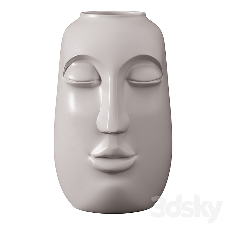 Face Vases Set of 2 3DS Max Model - thumbnail 2