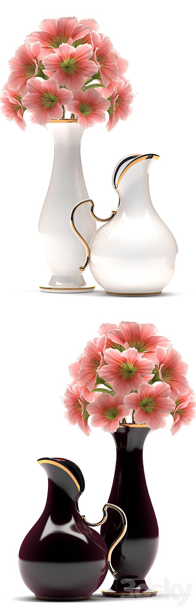 FLOWER VASE 6 3DS Max Model - thumbnail 2