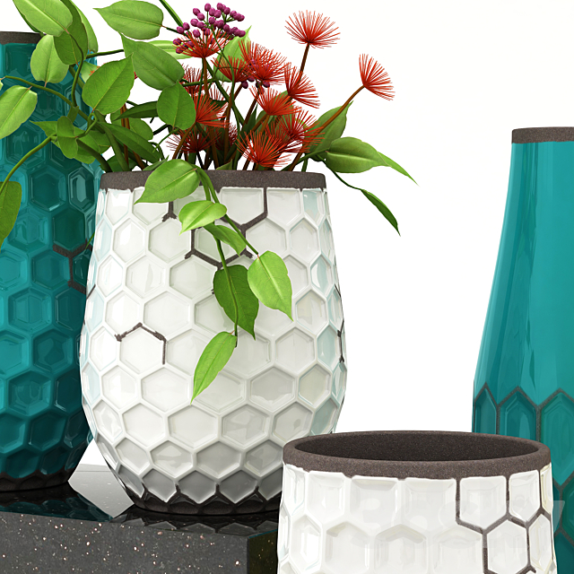 flower vase set 3DSMax File - thumbnail 2