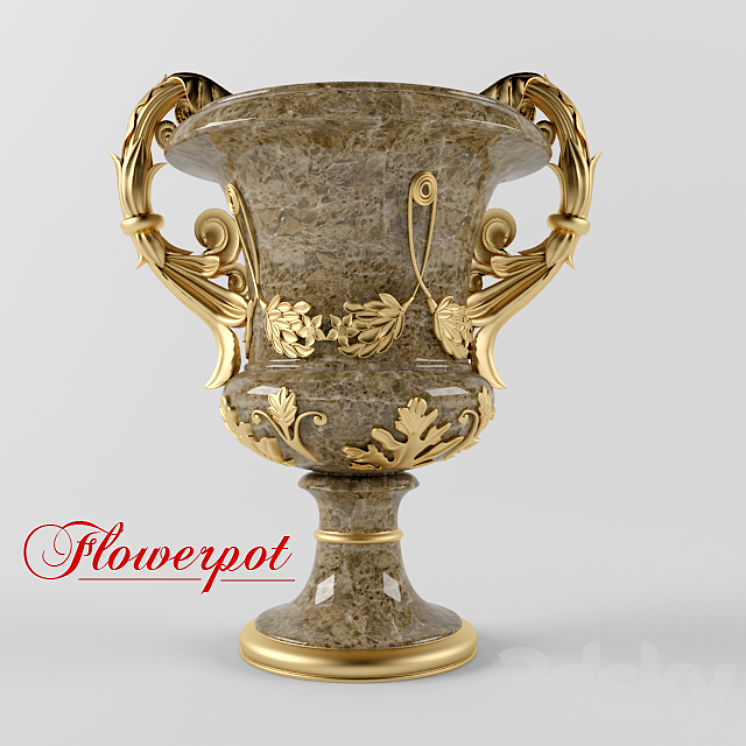 Flowerpot 3DS Max - thumbnail 1