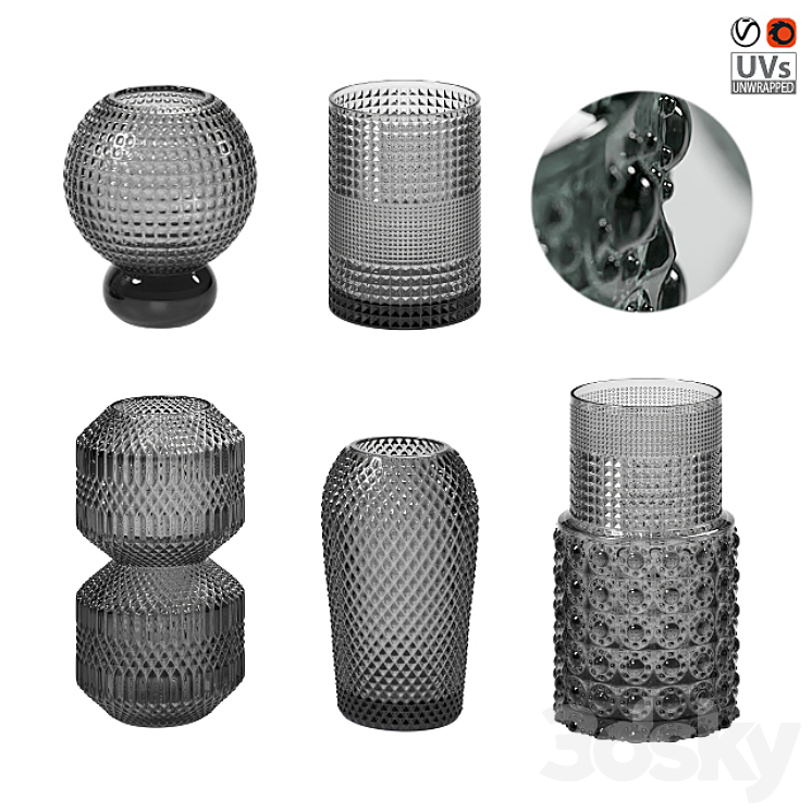 Glass vases 3DS Max - thumbnail 1