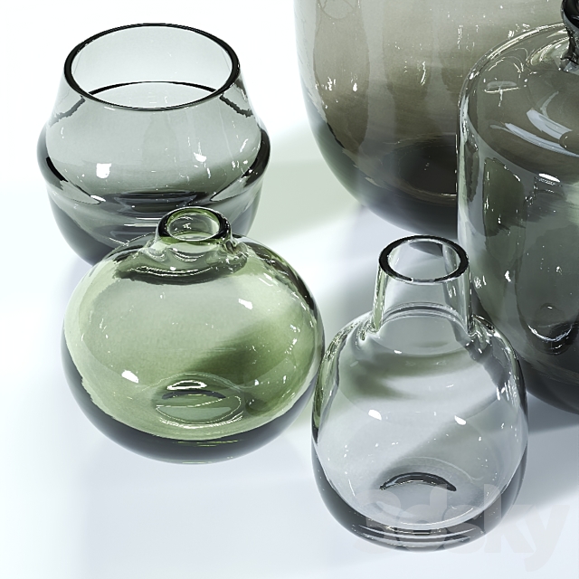 Glass vases 3DS Max Model - thumbnail 2