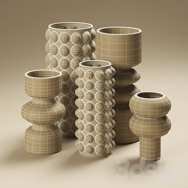 Glass vases H&M Home 3DSMax File - thumbnail 3