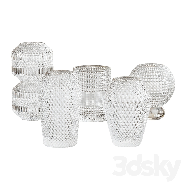 Glass vases Specktrum 3DS Max Model - thumbnail 2