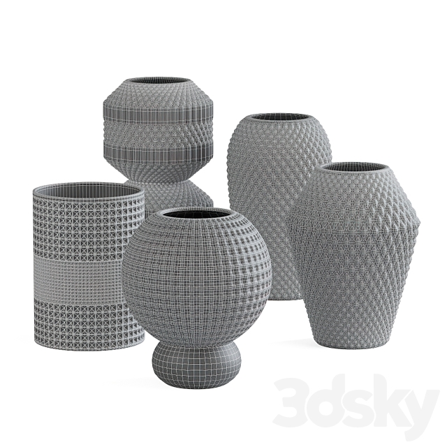 Glass vases Specktrum 3DS Max Model - thumbnail 4