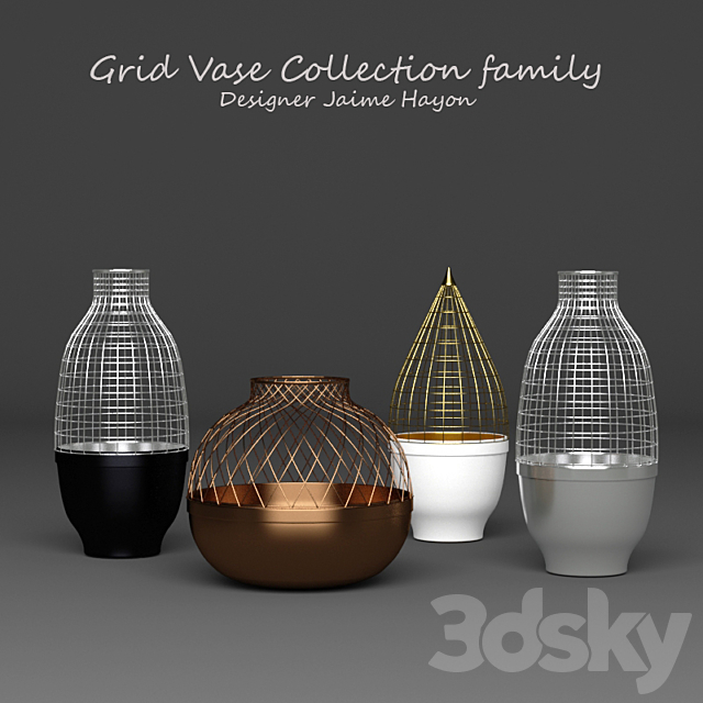 Grid Vase Gaia & Gino by Jaime Hayon 3DSMax File - thumbnail 1