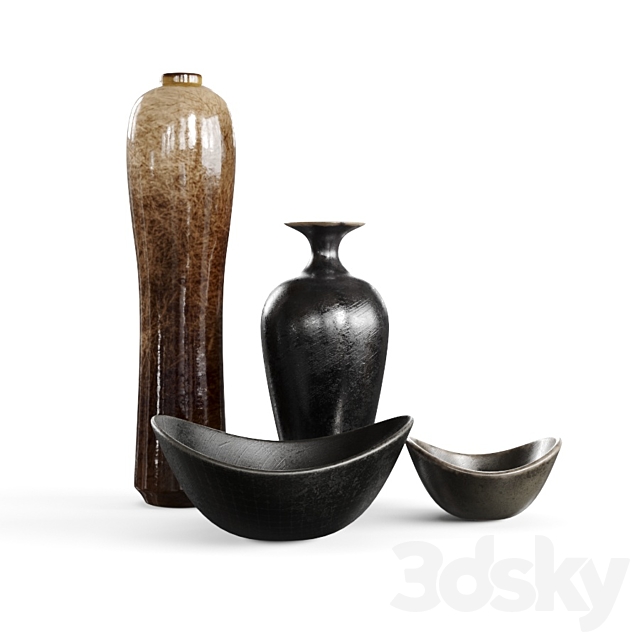 Hand painted vases 3DSMax File - thumbnail 2