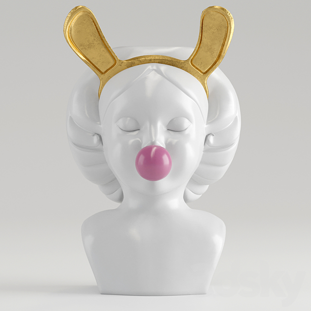 Handmade vase “Bubble Gum Girl” 3ds Max - thumbnail 2