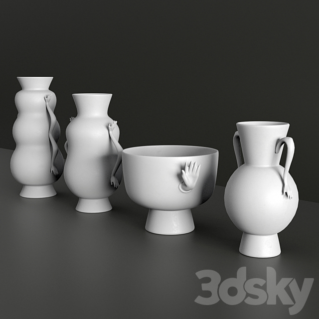 Jonathan Adler – Eve vases set 3DSMax File - thumbnail 2