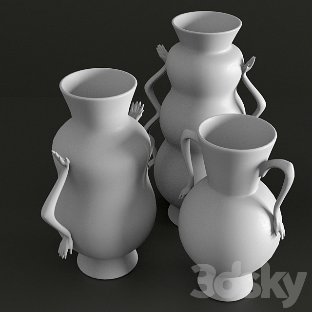 Jonathan Adler – Eve vases set 3DSMax File - thumbnail 3