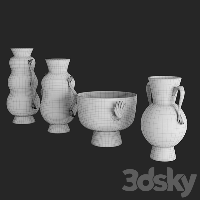 Jonathan Adler – Eve vases set 3DSMax File - thumbnail 4