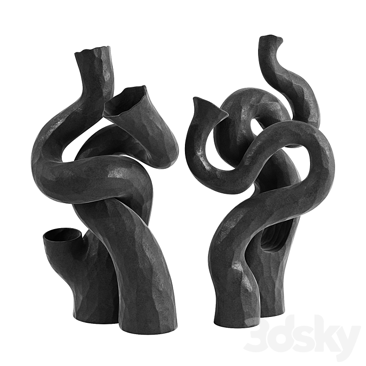 Kerryn levy vases set 3DS Max - thumbnail 1