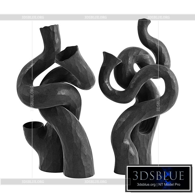 Kerryn levy vases set 3DS Max - thumbnail 3