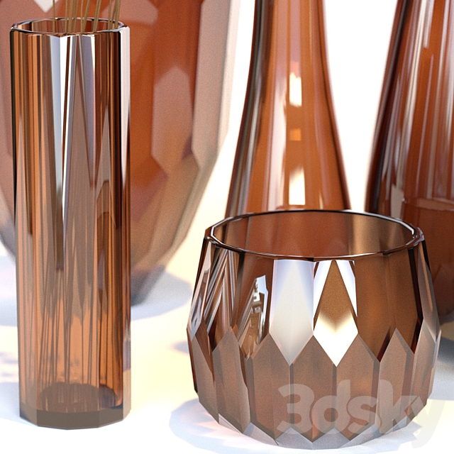 Klassik Studio Vases (Amber Set) 3DS Max Model - thumbnail 2