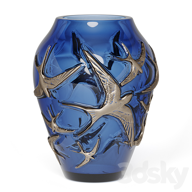 Lalique vase hirondelles 3DS Max Model - thumbnail 2