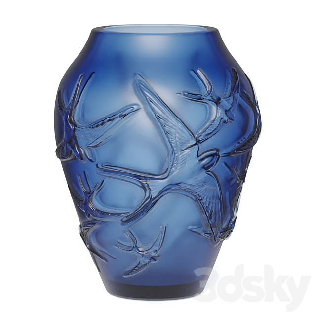 Lalique vase hirondelles 3DS Max Model - thumbnail 4