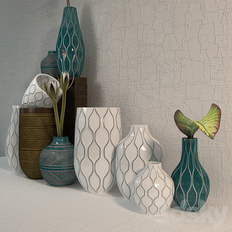 Linework Vases – Honeycomb west elm 3DS Max - thumbnail 2