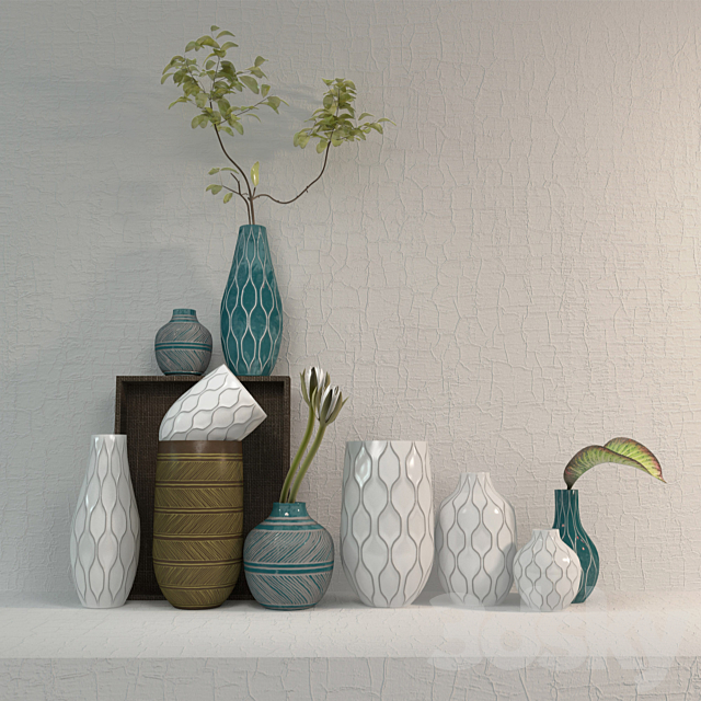 Linework Vases – Honeycomb west elm 3DSMax File - thumbnail 1