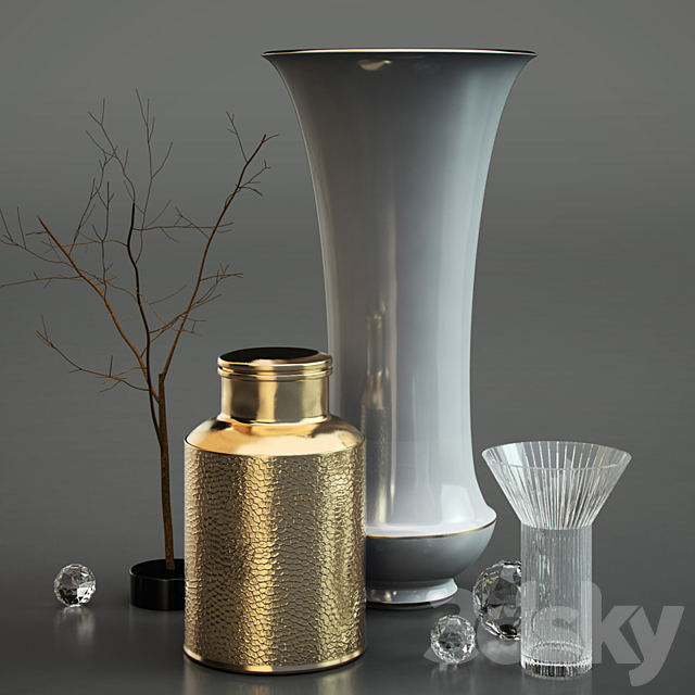 Luxury Deco Vases 3DSMax File - thumbnail 1