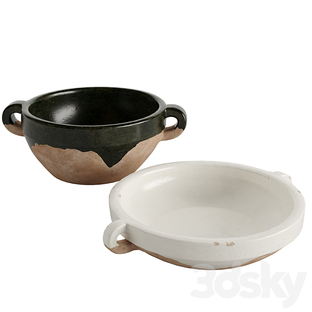 Mesa Handcrafted Ceramic Bowl 3ds Max - thumbnail 1