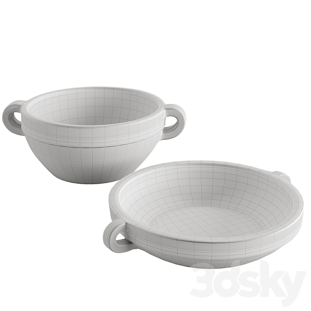 Mesa Handcrafted Ceramic Bowl 3ds Max - thumbnail 3