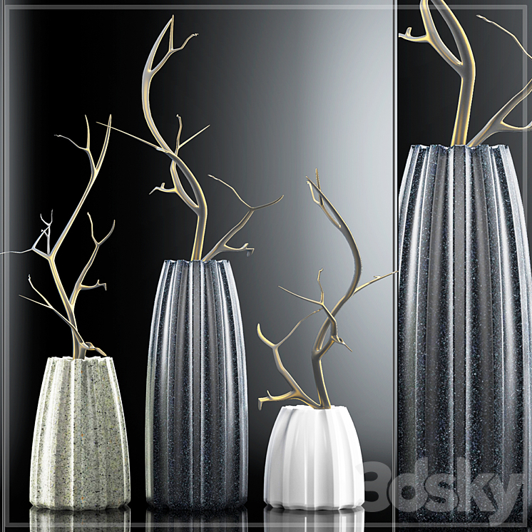 MODERN VASES 1 3DS Max - thumbnail 1