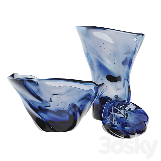 Murano Decor Vase Set 3DSMax File - thumbnail 5