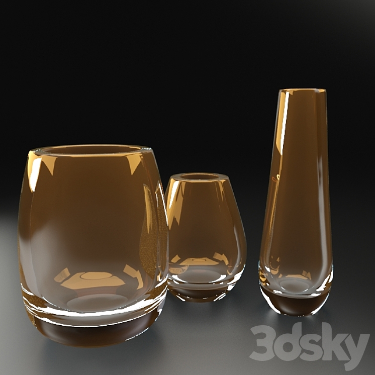 NATUZZI MURANO VASE TOBACCO 3DS Max - thumbnail 1