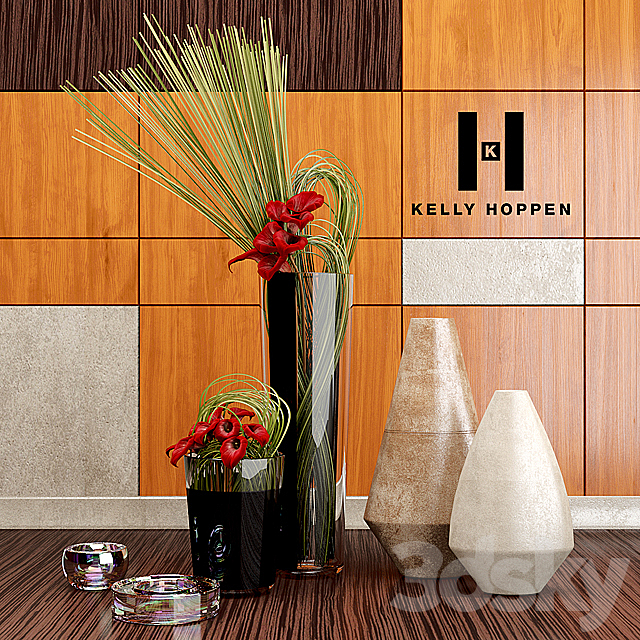 Plants and vases from the site kelly hoppen 3DSMax File - thumbnail 1