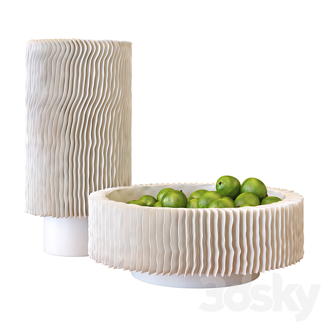 Radiator Vases Matte White 3DSMax File - thumbnail 1