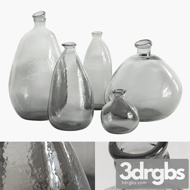 Recycled glass vases - thumbnail 1