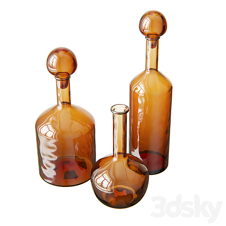 RH DECORATIVE BOTTLES 3DS Max Model - thumbnail 2