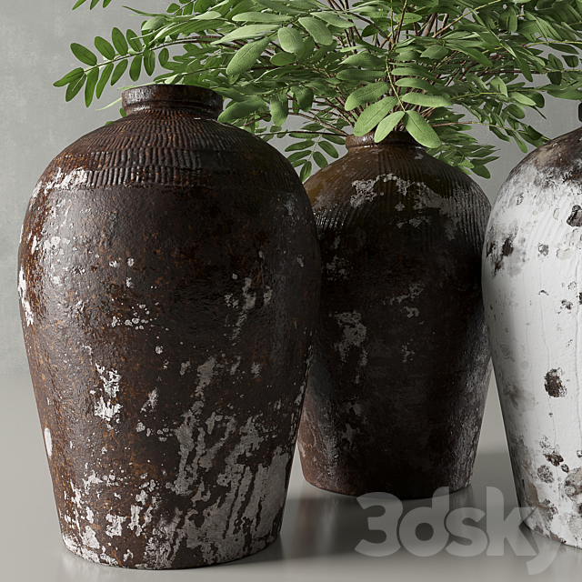 RH Rice Wine Vessels 3DS Max Model - thumbnail 2