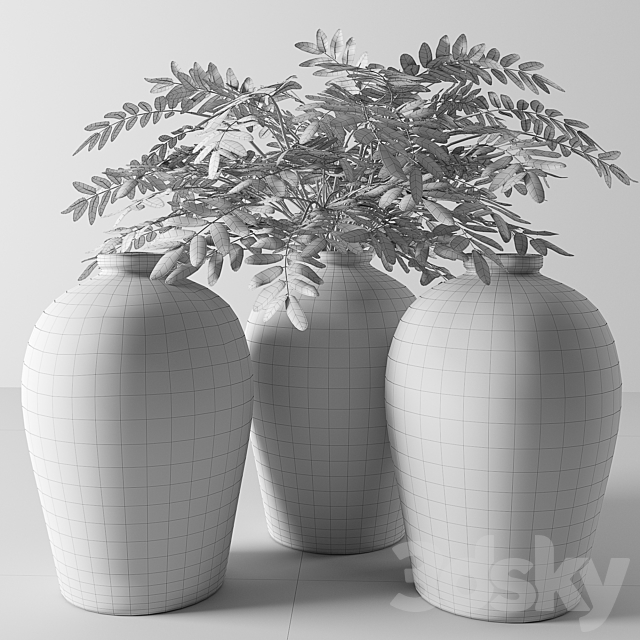 RH Rice Wine Vessels 3DS Max Model - thumbnail 3