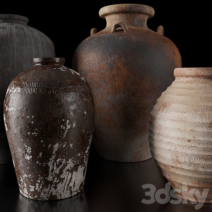 Rh vases collection 3DS Max Model - thumbnail 2