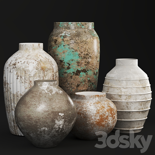 Rustic Concrete Vase 3DSMax File - thumbnail 1